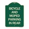 Signmission Bicycle and Moped Parking in Rear Heavy-Gauge Aluminum Architectural Sign, 24" x 18", G-1824-24326 A-DES-G-1824-24326 - alternate 1